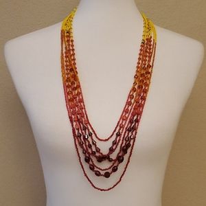 Ombre Long Beaded Necklace